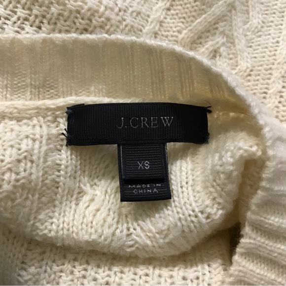 J. CREW Wool Bell Sleeve Cable Knit Sweater - Picture 3 of 10